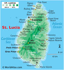 A volcanic island mostly covered in rainforest, it is famous for its twin peaks — the pitons — and its magical. Saint Lucia Maps Facts World Atlas