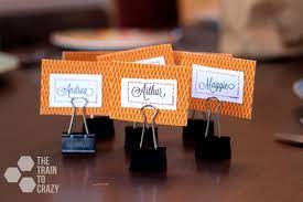 How to make diy table place cards and more. Easy Name Place Holders By The Train To Crazy Diy Name Tags Table Name Tags Place Holder
