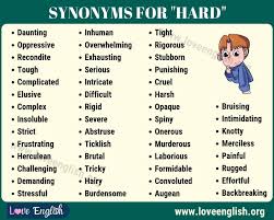 Hard Synonym List Of 50 Synonyms For Hard With Examples Love English In 2020 Synonym Ticklish Stressful Situations