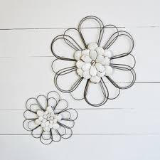 Why choose metal wall art? Wall Art Set Of Two Wire And Metal Wall Daisy Flowers Poshmark