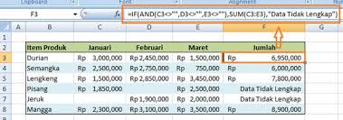 Fungsi Sum Dan Rumus Penjumlahan Pada Excel