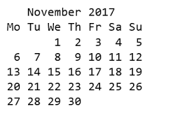 +calendariu models / we provide examples of various template designs that you may be looking for and are useful for you. Python Calendar Module Geeksforgeeks