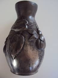 Ancien Vase En Etain Xxeme Marque A Identifier