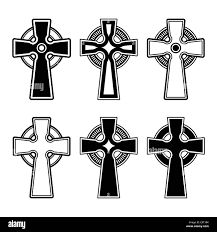 Irish, Scottish keltische Kreuz Vektor-Zeichen Stock-Vektorgrafik - Alamy