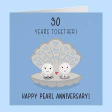 30th Wedding Anniversary Card Pearl Anniversary Iconic Collection May your union continue to blossom for an eternity. 30th wedding anniversary card pearl anniversary iconic collection