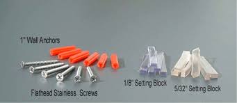 Shower door replacement magnet with screws. U Channel Installation