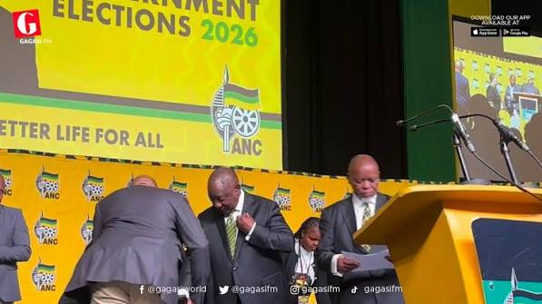 [WATCH] ANC President, Cyril Ramaphosa makes his arrival along with other ANC leaders as the party prepares to announce a list of mayoral candidates at the Sandton Convention Center, North of ...