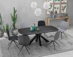 Invite friends and family over and make your dining experience special with the high quality dining room furniture phoenix expects! Dining Table Phoenix Titanium Ceramics Black Lacquered Steel 200 260x100x76 Cm Dt070ti
