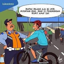 Jenis sistem suspensi dan rangka mtb full suspension. Jlnt Jakarta Hanya Untuk Road Bike Di 2021 Kartun Sepeda Jalan