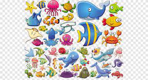 Hewan darat, hewan laut, dan hewan udara. Binatang Laut Yang Lucu Kartun Hewan Laut Indah Png Pngegg
