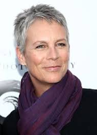 Jamie has an angular jaw line which benefits from short styles like this one that bring the focus upwards. Jamie Lee Curtis