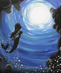 Mermaid Paint Night Mermaid Painting Art Painting Painting