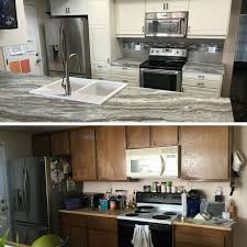 Can You Believe The Beforeandafter Of This Kitchen We Transformed This Original 1978 Kitchen Using Fantas Redo Kitchen Cabinets Kitchen Design Redo Cabinets