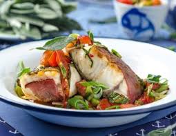Saltimbocca Vom Waller Mit Gegrillter Tomatensalsa Rezept Saltimbocca Rezept Tomatensalsa Rezept Tomaten Salsa