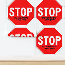 7 red white road signs traffic signs Graffiti vandalism vandalize pop a...