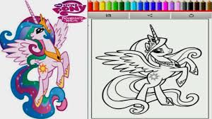 She was so jealous of the other ponies who played during the day that she turned into the villain, nightmare moon. My Little Pony Princess Celestia Coloring Book Game Youtube