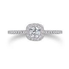 Le solitaire, la trilogie, ou le halo. Solitaire Diamant Or Blanc Sienne Bague De Fiancailles Zeina Alliances