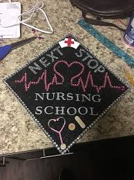 Graduation Cap Next Stop Nursing School College Graduation Cap Decoration High School Graduation Cap Decoration Rn Graduation Cap