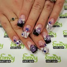 Black And Purple Butterfly Nails Purple Black White 3d Flower Nails Envy Nail Spa Butterfly Nail Designs 3d Flower Nails Flower Nails
