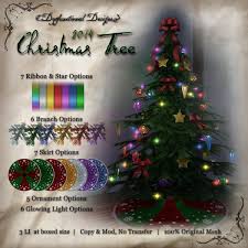 If what you really want is an artificial tree that can serve as the perfect blank canvas for your collection of family ornaments, turn to this downswept douglas fir. Second Life Marketplace Ddd Christmas Tree 3 Li Tex Change Mix Match Mesh Christmas Tree Low Prim Huge Texture Menu
