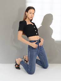 Jeans Push Up Skinny Donna Elasticizzati Attillati Cinque Tasche