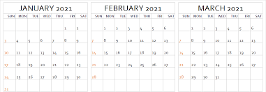 Stay organized with printable monthly calendars. 3 Month January February March 2021 Calendar Printable Free Calendar Template Calendar Printables 2021 Calendar