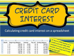 How to calculate your interest payments manually. Credit Card Interest Calculating Interest On A Spreadsheet Tpt