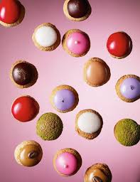 Les Mini Choux Chocolat Cafe Vanille Rose Caramel Beurre Sale Pistache Mure Fraise Arnaud Delmontel Choux Pastry Eclairs Wedding Sweets