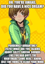 Chie Wakes You Up You Re Finally Awake You Hit Your Head Really Hard Know Your Meme