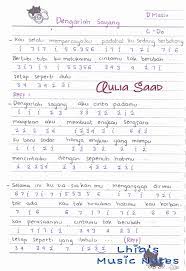 Not Angka : D'Masiv – Dengarlah Sayang | Lhia's Music Notes