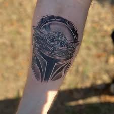 Updated 40 Baby Yoda Tattoos November 2020 Star Wars Tattoo Mandalorian Tattoo Star Wars Travel