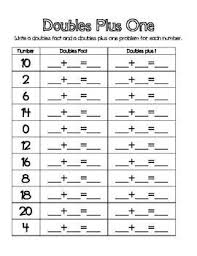 Doubles Facts And Doubles Plus One Math Instruction Math Doubles Math School