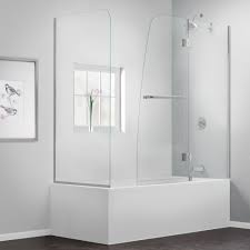 Aqua 56 W X 58 H Hinged Tub Door Tub Doors Frameless Shower Enclosures Bathtub Enclosures