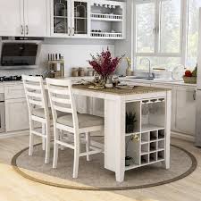 This kitchen island is equipped with 2 deep drawers, a sliding door cabinet with an adjustable shelf, and 2 towel bars. Furniture Of America Biaz Transitional White 3 Piece Kitchen Island Set On Sale Overstock 31468422