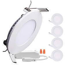 B Right Pack Of 5 Units 18w 8 Inch Dimmable Round Led Panel Light 1400lm Ultra Thin 4000k D Led Recessed Ceiling Lights Recessed Ceiling Lights Led Panel Light