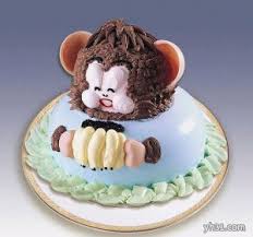 可爱的小猴蛋糕_生日快乐图片_QQ表情党