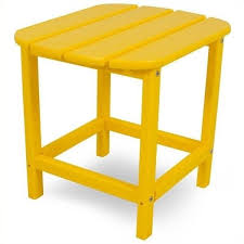Polywood South Beach 18 Inch Side Table Patio Side Table Outdoor Side Table Teak Side Table