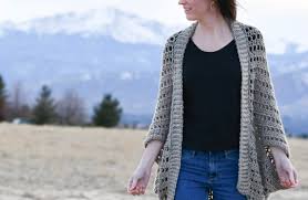 Knit flat, joined at the end. How To Crochet An Easy Summer Shrug Mama In A Stitch