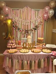 Pink Gold 1st Birthday Pink And Gold Birthday Party Gold Birthday Party Gold Birthday Party Decorations