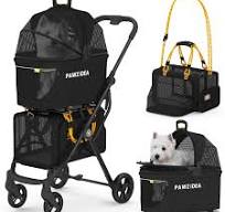 Amazon.com: PAWZIDEA Double Pet Stroller with 2 Detachable ...