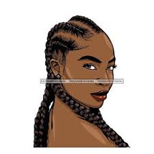 Mujer afro teme peinado princesa nubia reina hermosa diva estilo mujer dama  SVG. EPS. PNG Vector Clipart Digital Cricut Corte