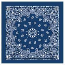 Bandanas Blue W Hang Tag Upc Bandana Design Paisley Bandannas