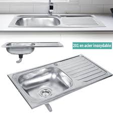 Evier Bandeau A Poser Inox Evier Cuisine Evier Cuisine 1 Bac Acier Inoxydable Brosse Evier Inox Achat Vente Evier De Cuisine Evier De Cuisine Acier Cdiscount