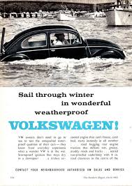 1960 Volkswagen Sails Through Winter In Wonderful Weatherproof Page 1 Aussie Original Magazine Advertisement Volkswagen Classic Cars Volkswagen Beetle