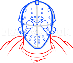 Jason art, jason portrait, movie decor, jason drawing, creepy art, weird art, vintage hollywood, art dark, friday the 13th, jason voorhees, ink drawing, original drawing, original artwork jason voorhees on friday the 13th. How To Draw Jason Voorhees Easy Step By Step Drawing Guide By Dawn Dragoart Com Jason Drawing Jason Voorhees Drawing Drawings