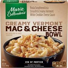 A collection of side by side cooked frozen dinner comparisons where the left is the marketing version of the box and the right is the results of following the microwave cooking instructions. Marie Callender S Frozen Meal Creamy Vermont Mac Cheese Bowl 13 Ounce Walmart Com Walmart Com
