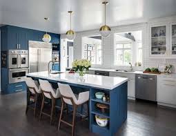 You Ll Love These 7 Sophisticated Kitchens In Every Color Of The Rainbow In 2020 Kitchen Interior Blue Kitchen Designs Blue Kitchen Accessories