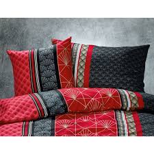 Le rouge est une couleur forte qui incarne la sensualité. Linge De Lit Au Motif Moderne En Noir Rouge Linge De Lit Ch