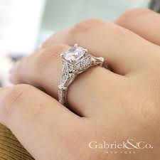 Unique 14k White Gold Vintage Inspired Halo Diamond Engagement Ring Jewelry Wedding Rings Engagement Designer Engagement Rings