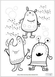 Malvorlage Monster Ausmalbild Kleine Monster Kleine Monster Monster Malen Monster Basteln